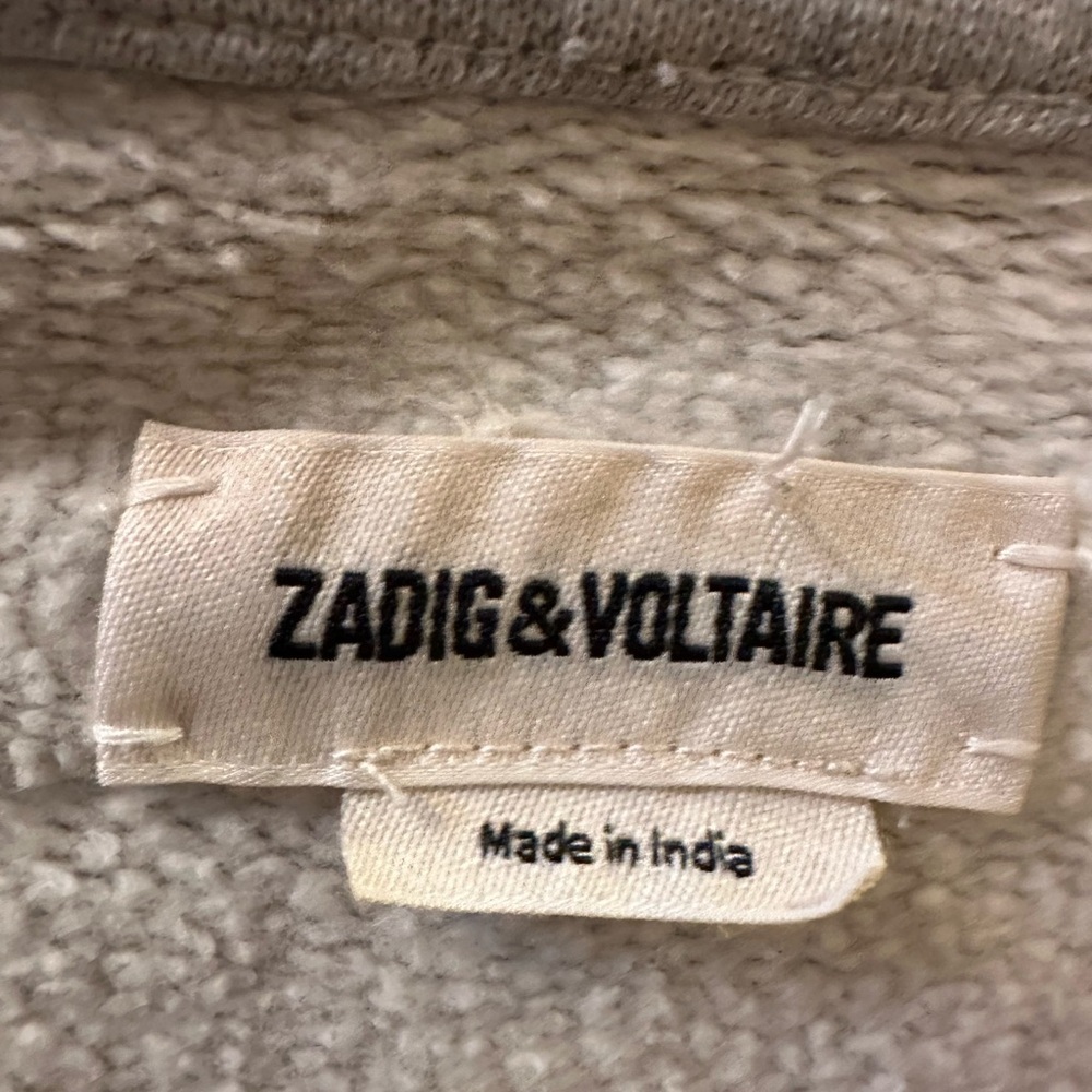 Zadig & Voltaire Upper Skull Metallic Gold Crewneck Sweatshirt XS - Picture 3 of 5